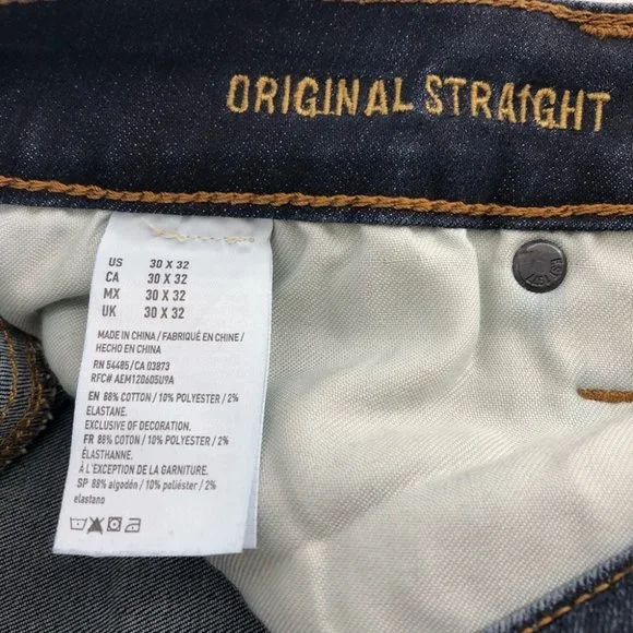 American Eagle Outfitters Blue Straight Jeans | Regular Fit - Picture 6 of 7